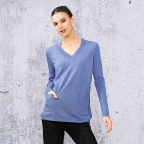 Alison Sheri Beige or Blue Sweater A44008