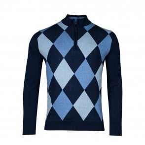 Baileys Giordano Harlequin Sweater Blue or Purple 318449