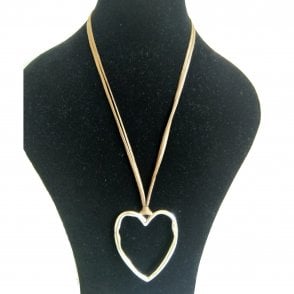 Barbara Easton Gold Heart Necklace N0361