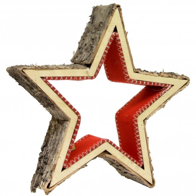 Satchville Gifts Birch Medium Star XM330197 Red