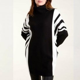 Black and white Striped Relaxed Nova Sweater
