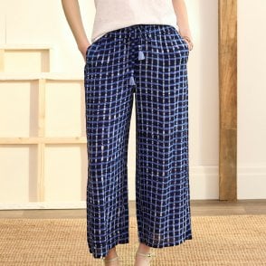 HATLEY Blue Croped cassie trousers S24SPL1731