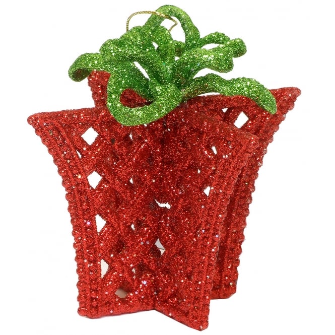 GISELA GRAHAM Christmas Decoration 11270 Red Small Parcel
