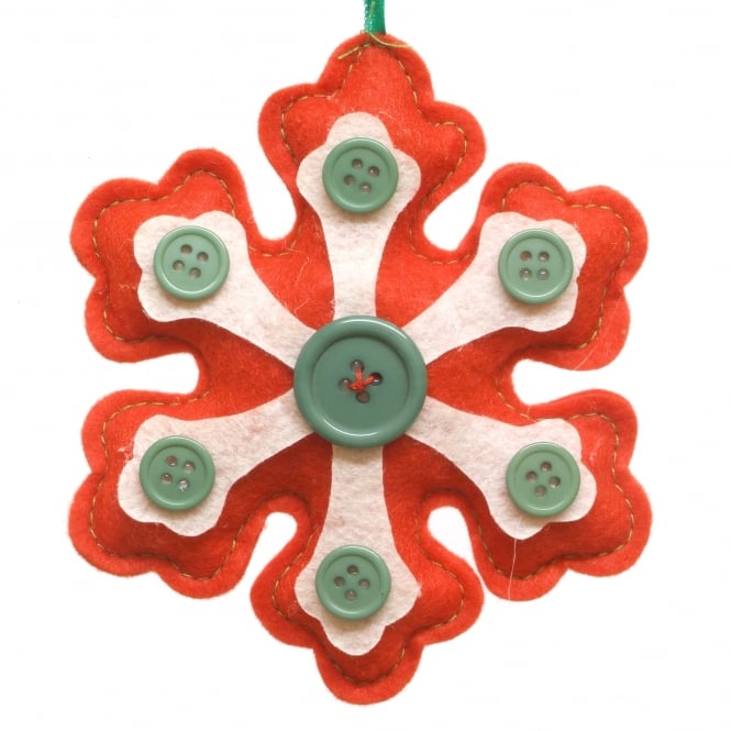 GISELA GRAHAM Christmas Decoration 12923 Red Snowflake