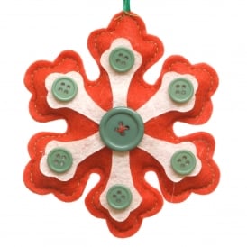 Christmas Decoration 12923 Red Snowflake