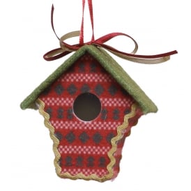 Christmas Decoration 13415 Red Bird House