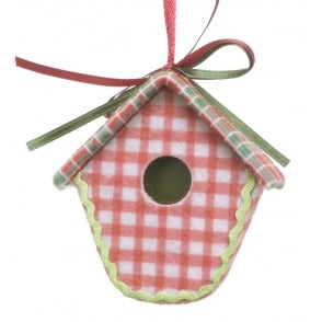 GISELA GRAHAM Christmas Decoration 13415 White Bird House