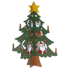 GIFTWARE TRADING Christmas Decoration 13537 Wooden Tree Santa Giftware Trading 13537