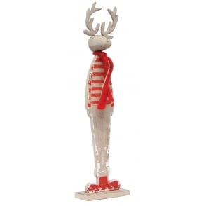 GIFTWARE TRADING Christmas Decoration 26462 Wooden Reindeer Meduim Giftware Trading 26462
