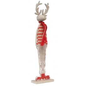 Christmas Decoration 26462 Wooden Reindeer Meduim Giftware Trading 26462
