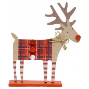GISELA GRAHAM Christmas Decoration 30874 Patchwork Deer