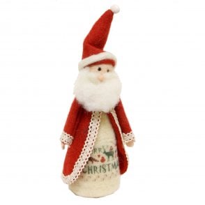 GISELA GRAHAM Christmas Decoration 39066 Felt Wool Santa Gisela Graham