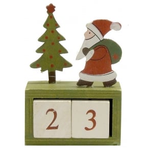 GIFTWARE TRADING Christmas Decoration SA-49335 Advent Blocks Santa Giftware Trading Sa-49335 Santa