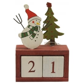Christmas Decoration SA-49335 Advent Blocks Snowman Giftware Trading SA-49335 Snowman