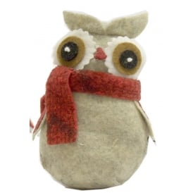 Christmas Decoration YU-6711 Felt Owl Grey Giftware Trading YU-7707 Grey