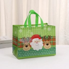 Christmas shopping bag in red or green