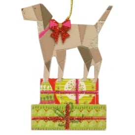 Christmas Tree Decoration 11137 Brown Dog Gisela Graham 11137