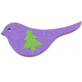 Christmas Tree Decoration 17281 Bird Purple Gisela Graham 17281 purple