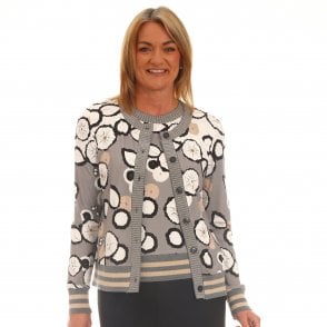 Eugen Klein Grey Print Cardigan 2832 01 22108