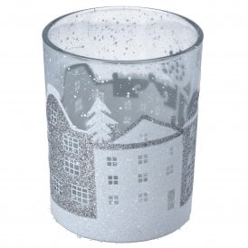 Gisela Graham Silver and White House Night Light 51141
