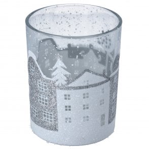 Gisela Graham Silver and White House Night Light 51141