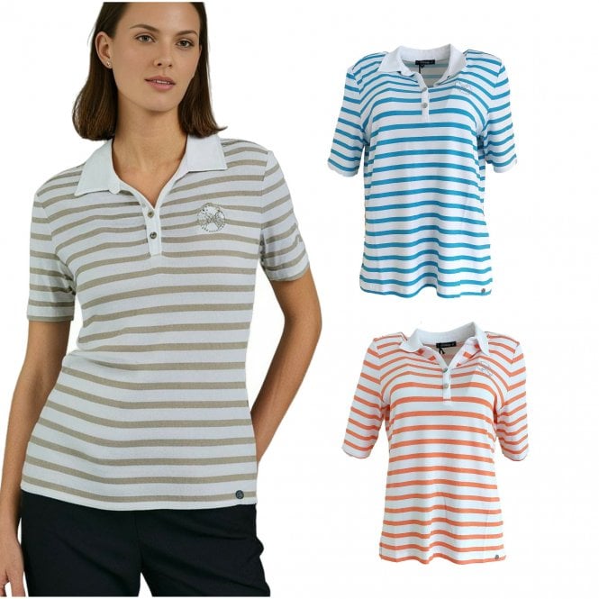 GOLLEHAUG  Cashew Peach or Blue Polo Shirt 02511 23291