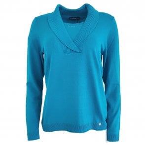 Gollehaug Ecru Red Navy Turquoise Sweater 02421 11001