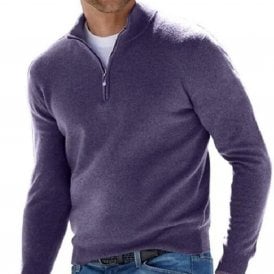 Half Zip Purple Sweater NH4241007