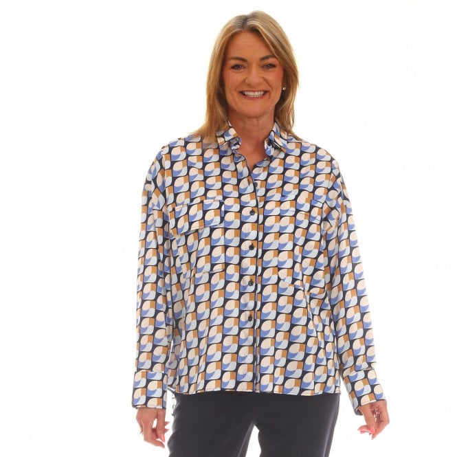 JUST WHITE Light Blue Blouse Y2197 405