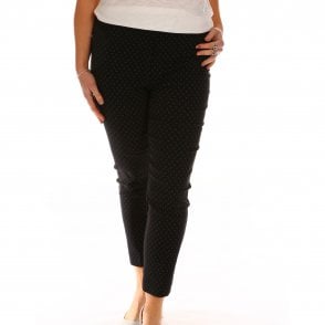 Latte Cropped trouser in Navy White Black or Red T7002