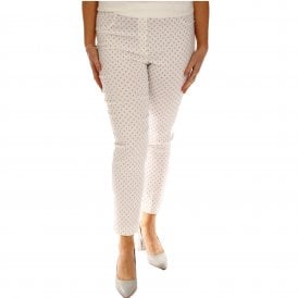 Latte Cropped trouser in Navy White Black or Red T7002