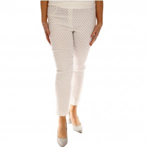 Latte Cropped trouser in Navy White Black or Red T7002