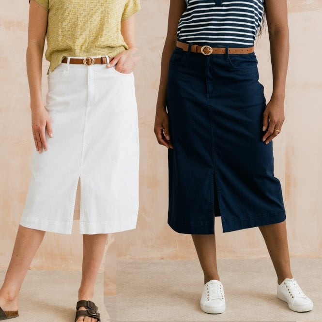 Lily & Me  Navy or White Morwenna Skirt LM26095