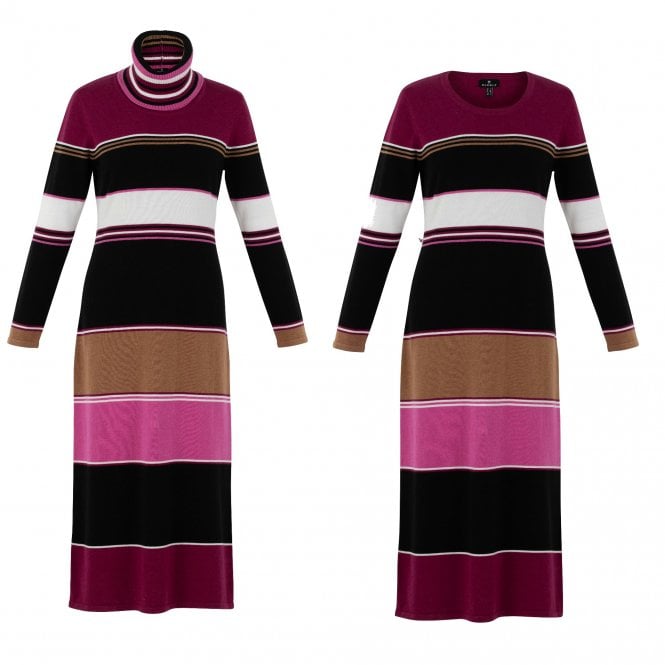 MARBLE Berry Dress with Scarf 7216