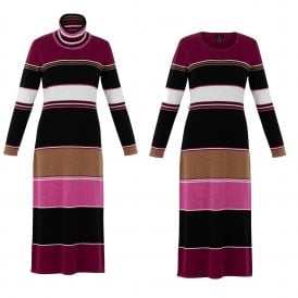 Marble Berry Dress with Scarf 7216