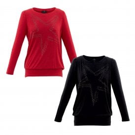 Marble Black or Red Top 6744