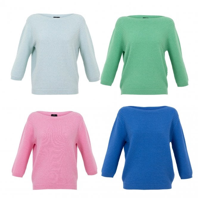MARBLE  Blue Ice Pink and Green Sweater 7009