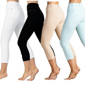 Marble Capri Jeans in Stone white Ice or Black 2412