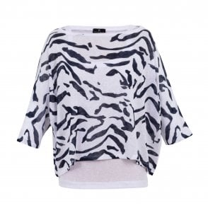 Marble Mint Navy or Blue Top 6951