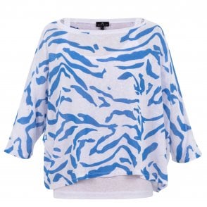 Marble Mint Navy or Blue Top 6951