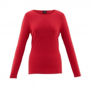 Marble Red Sweater 6693