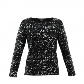 Marble Sweater Black Grey or Winter White 6694