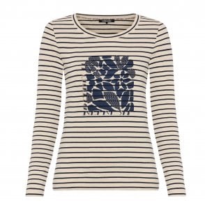 Olsen Beige Melange Top 11105301