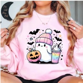 NIHAO Pink ghost Sweatshirt NH3971022