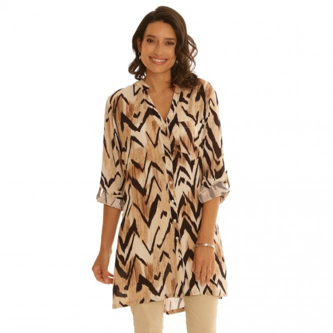 POMODORO Animal Print Blouse 52523