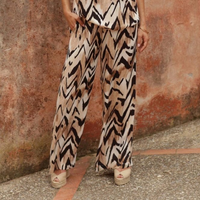 POMODORO Animal Print Trousers 52524