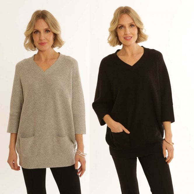 POMODORO  Black or Silver Sweater 52452