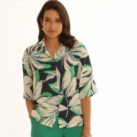 Pomodoro Navy Blouse 12501