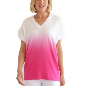 Pomodoro Pink Navy or Turquoise Sweater 32302