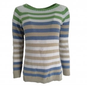 Tinta Stripe Sweater in Indigo or Turquoise Portazgo